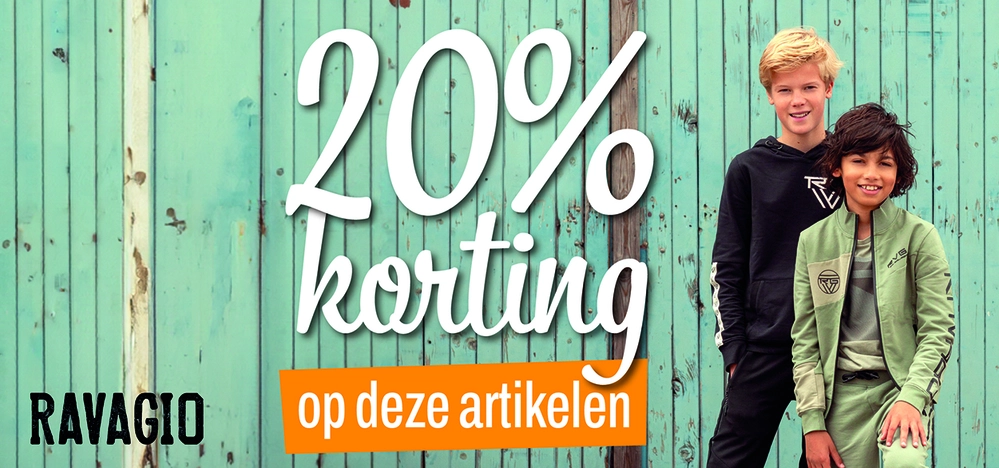 20% korting op geselecteerde Ravagio artikelen