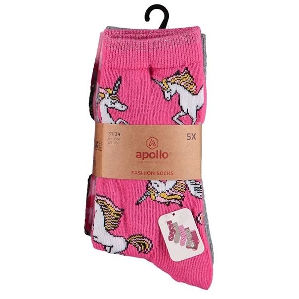 Apollo meisjes sokken 5 pack