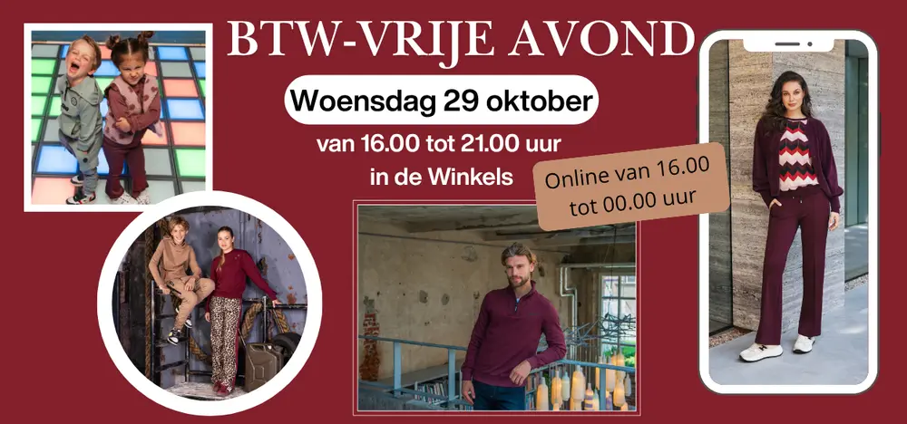 BTW-vrije avond op woensdag 29 oktober!