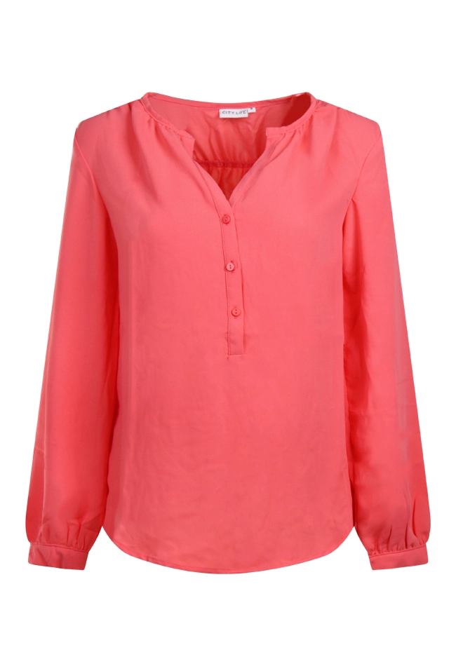 Dames overhemdblouse sales lange mouw
