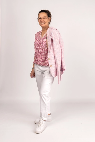 Dames Look met Jacquard Blazer