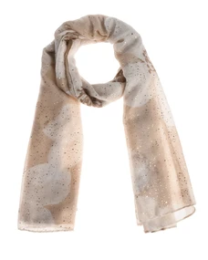 Dames sjaal bloem met glitter