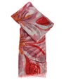 Dames sjaal ton sur ton bloemen
