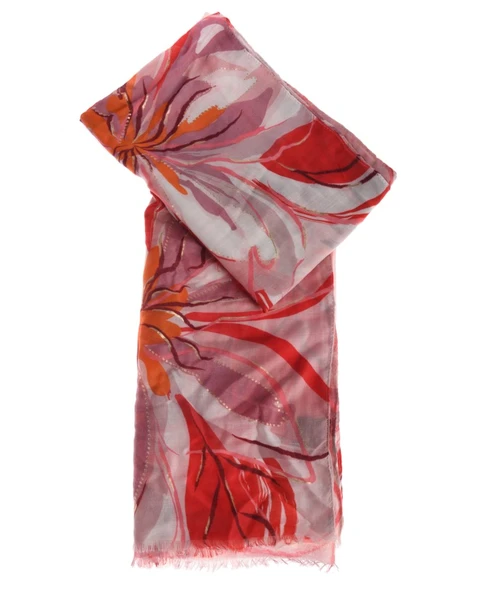 Dames sjaal ton sur ton bloemen