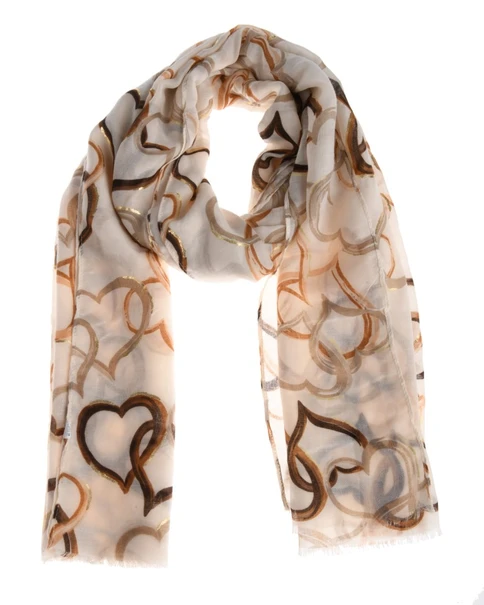 Dames sjaal ton sur ton bloemen