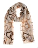 Dames sjaal ton sur ton bloemen