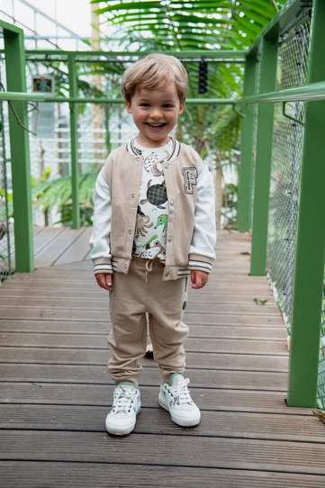 FLINQ baby jongens look met baseball jasje en joggingbroek