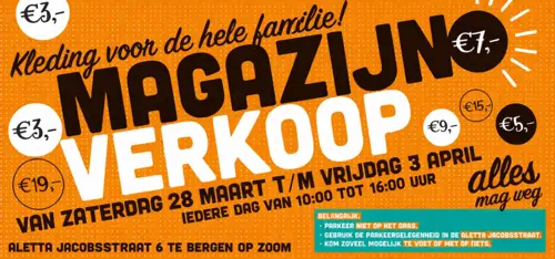 Magazijnverkoop Zomer 2026