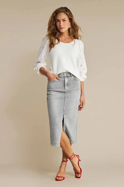 Red Button dames rok midi