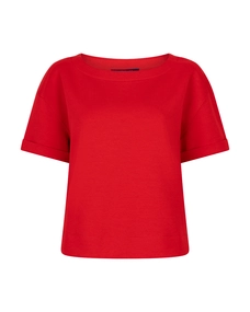 Red button dames scuba shirt