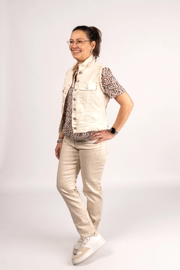 SoSoire Dames Look met Ikat en Satin