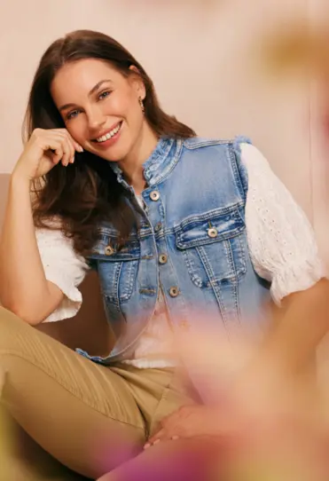 SoSoire Stijlvolle Denim Look – Elegante Blouse,