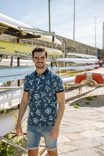Stonecast Printpolo & Bermuda Look 